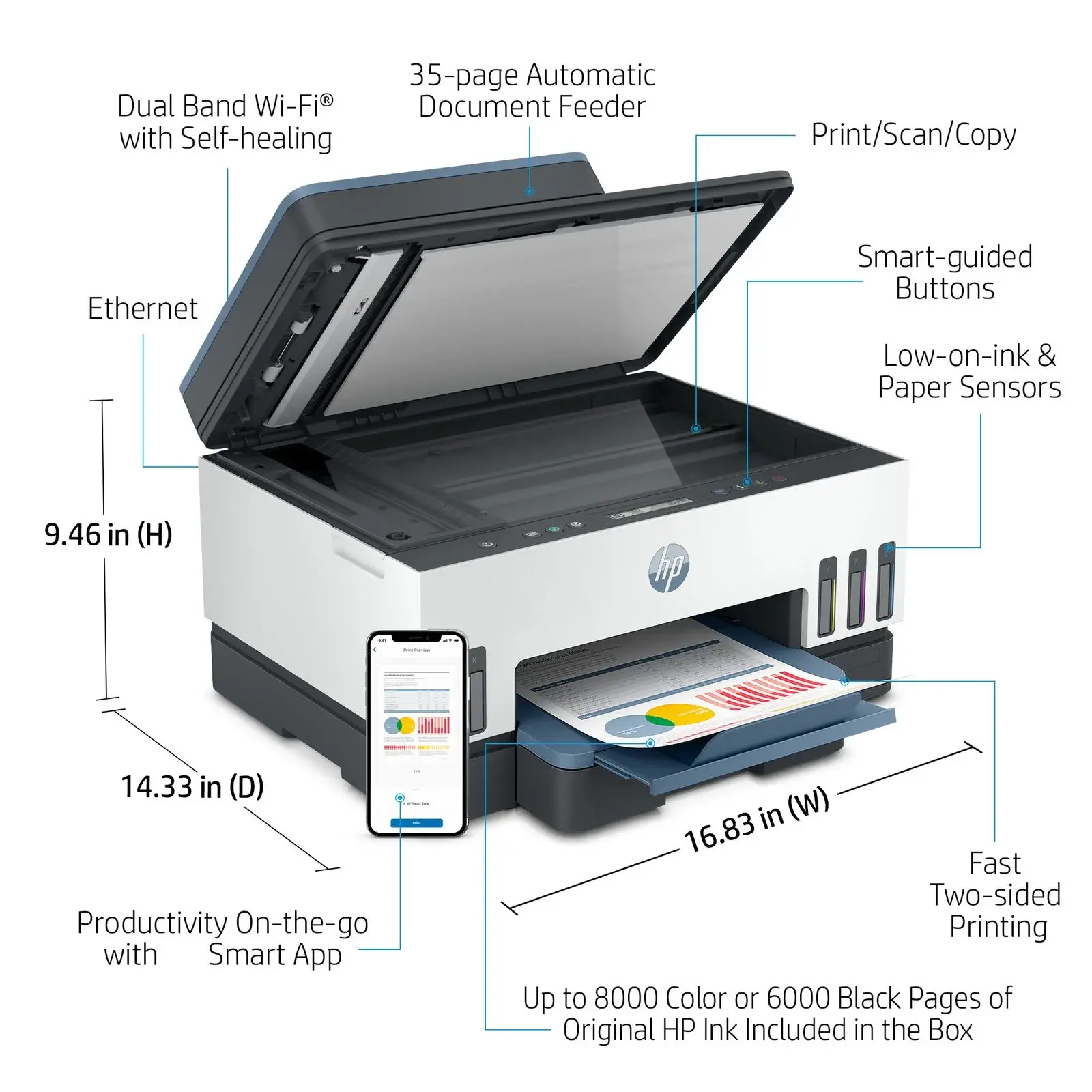 Smart Tank 7301 All-in-One Printer, AI-enabled - Image 9